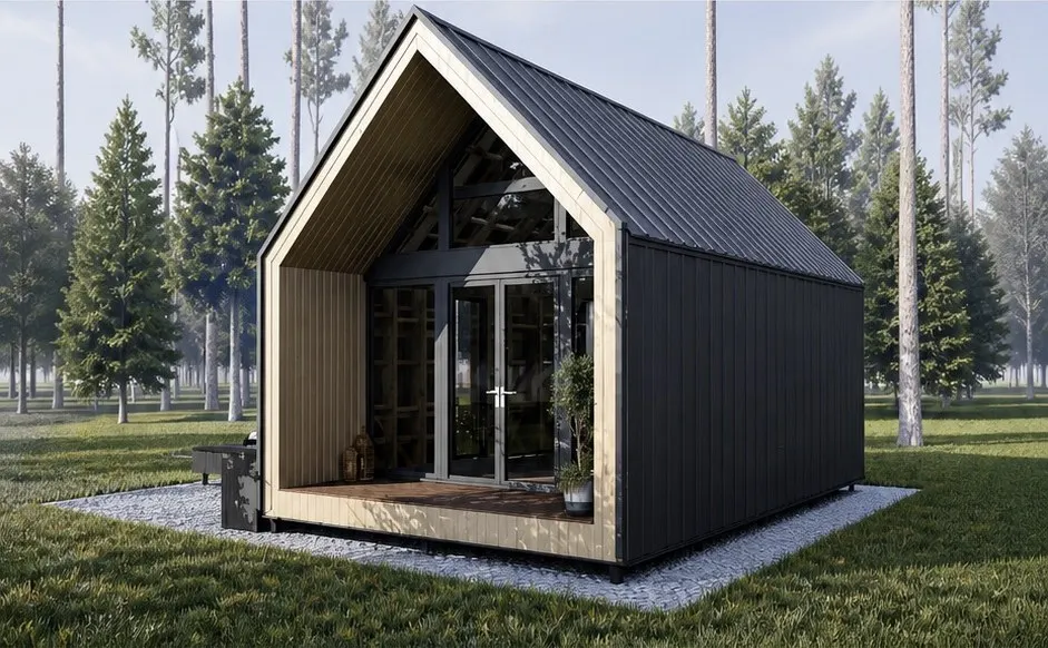 Render del modello Barn House